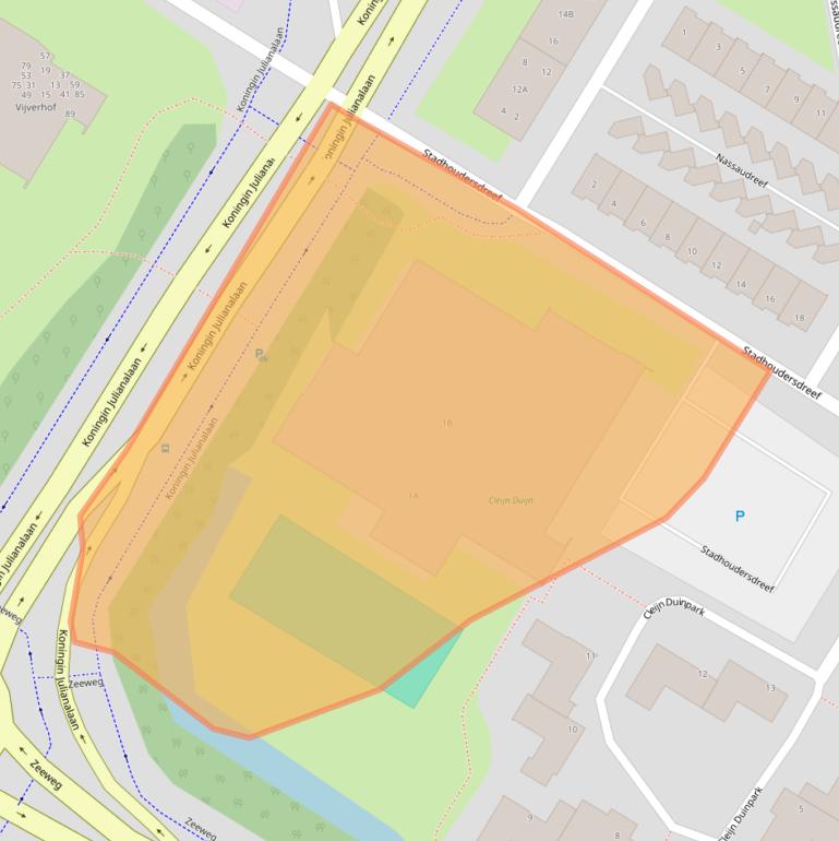 Kaart van postcodegebied 2224BN.