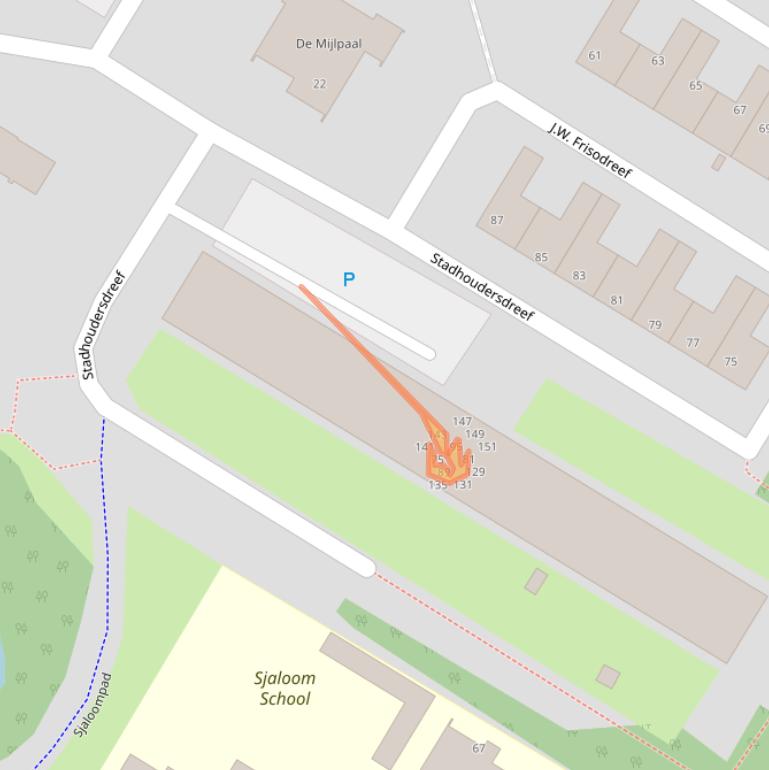 Kaart van postcodegebied 2224BR.