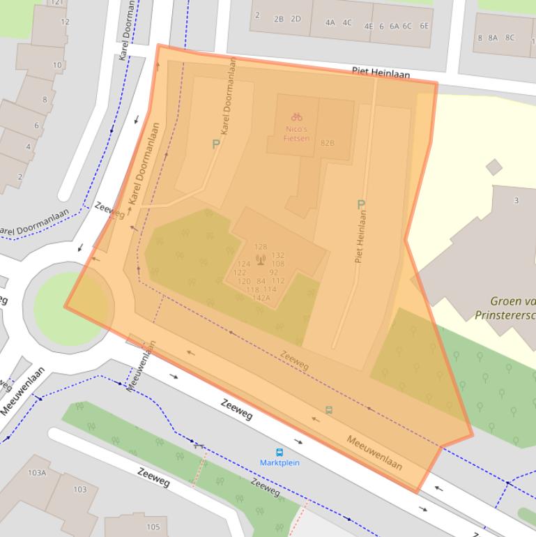 Kaart van postcodegebied 2224CG.