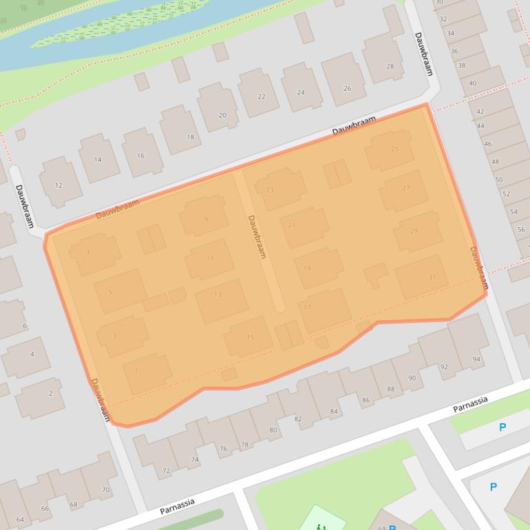 Kaart van postcodegebied 2224DA.