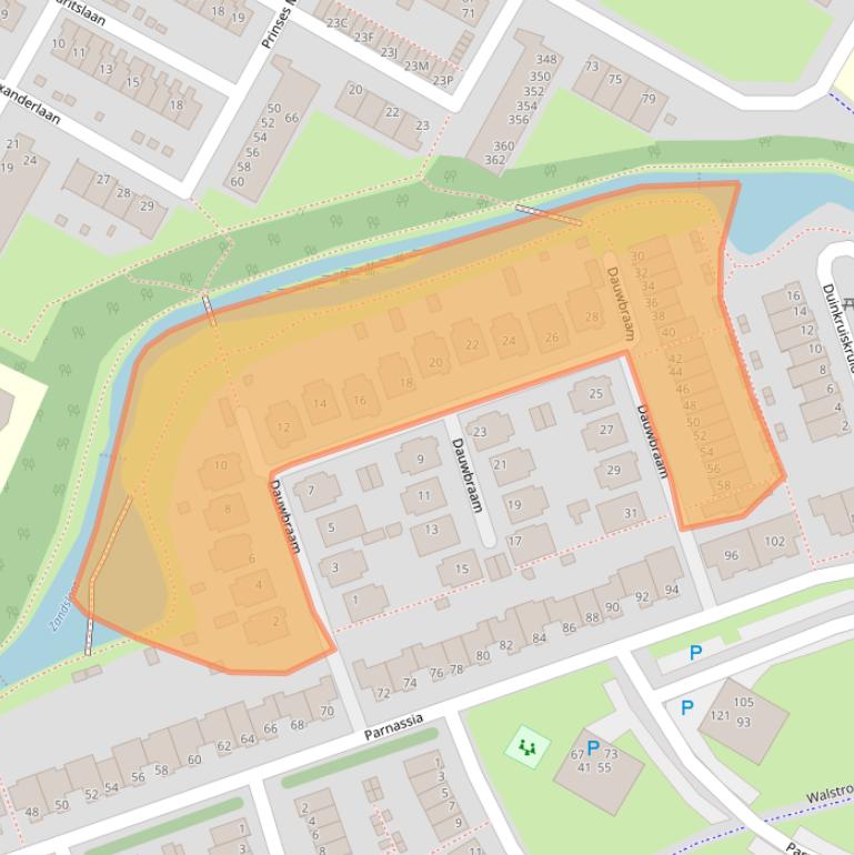Kaart van postcodegebied 2224DB.