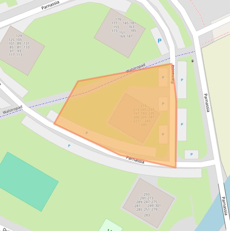 Kaart van postcodegebied 2224DN.