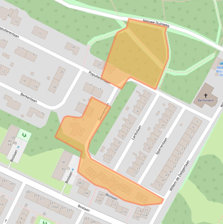 Kaart van postcodegebied 2224EM.