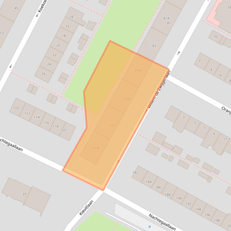 Kaart van postcodegebied 2224EV.