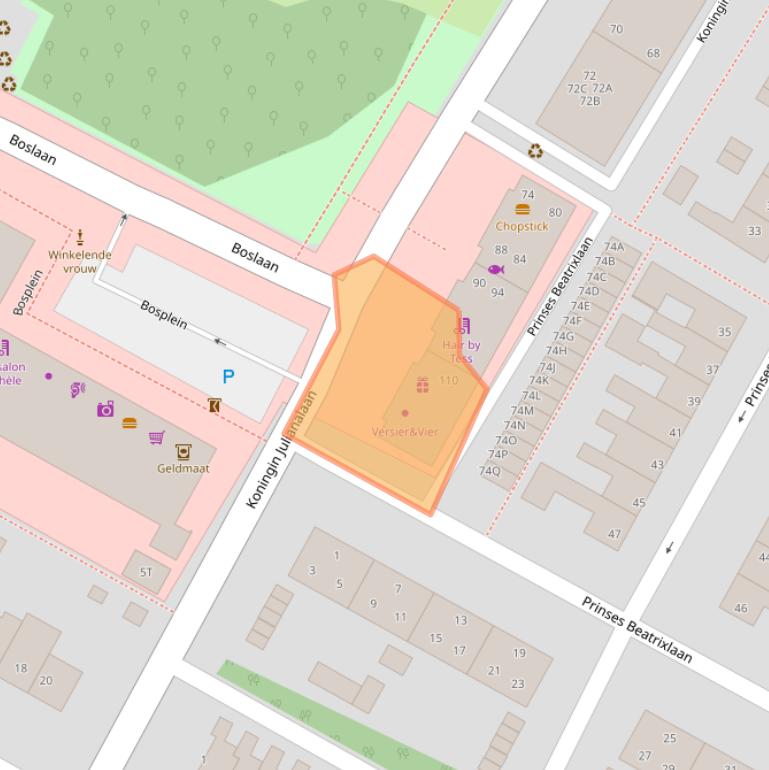 Kaart van postcodegebied 2224GA.