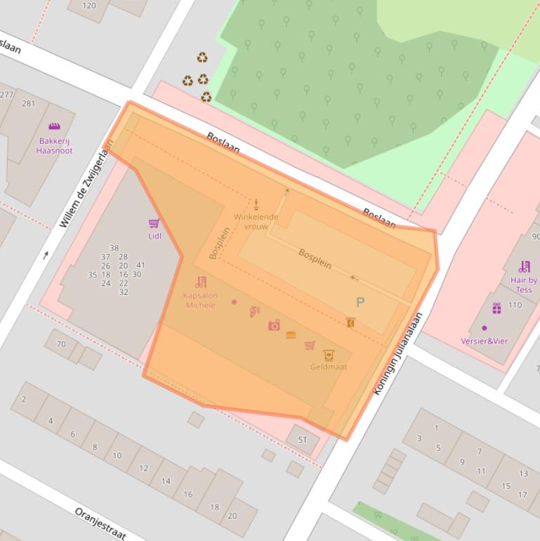 Kaart van postcodegebied 2224GB.