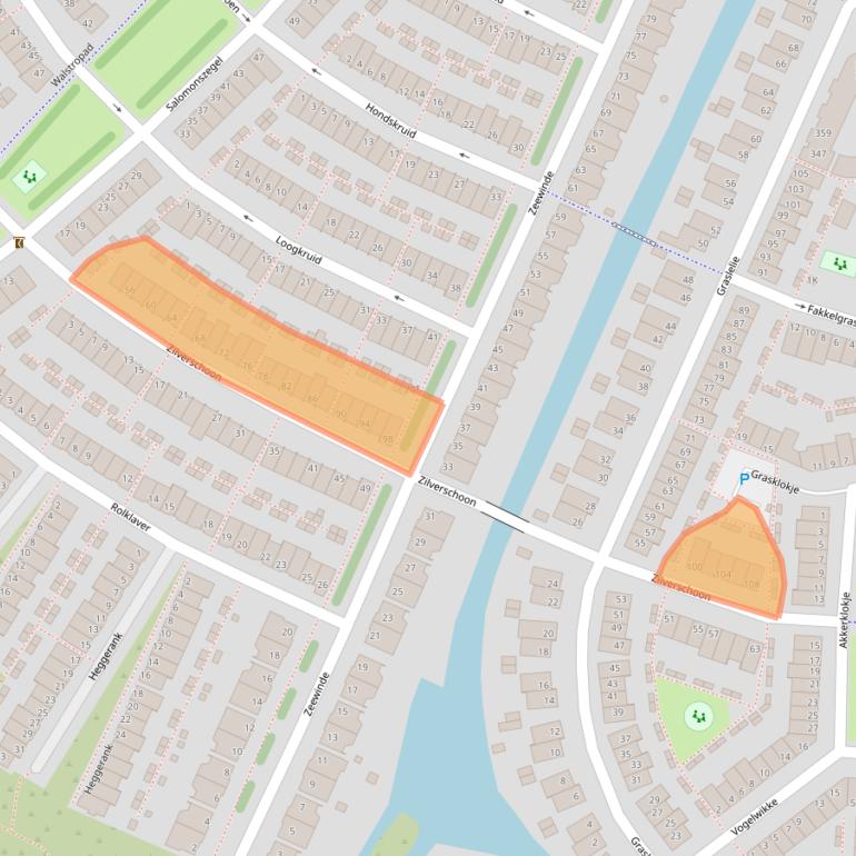 Kaart van postcodegebied 2224GK.