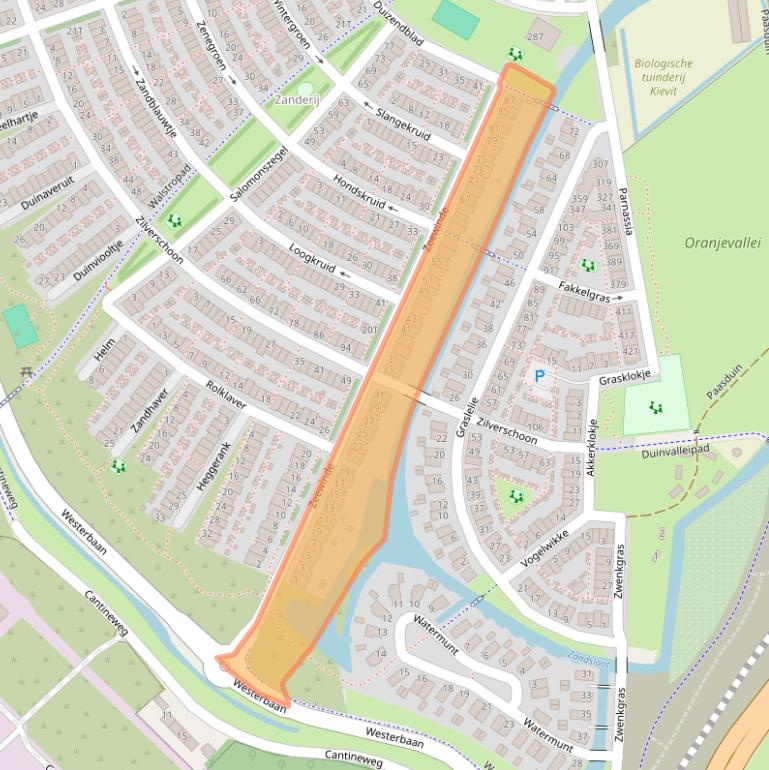 Kaart van postcodegebied 2224GL.