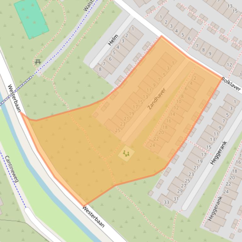 Kaart van postcodegebied 2224GT.