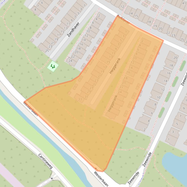 Kaart van postcodegebied 2224GV.