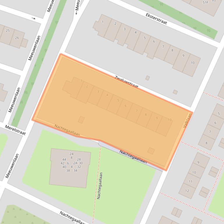 Kaart van postcodegebied 2224HN.