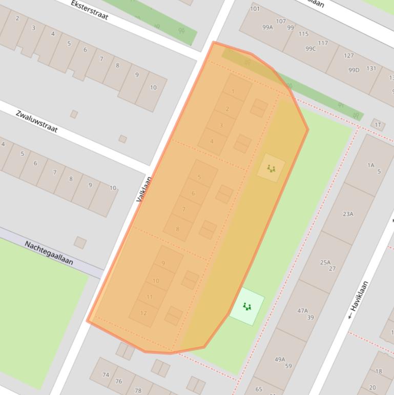 Kaart van postcodegebied 2224HP.