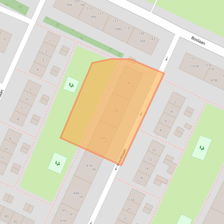 Kaart van postcodegebied 2224HR.