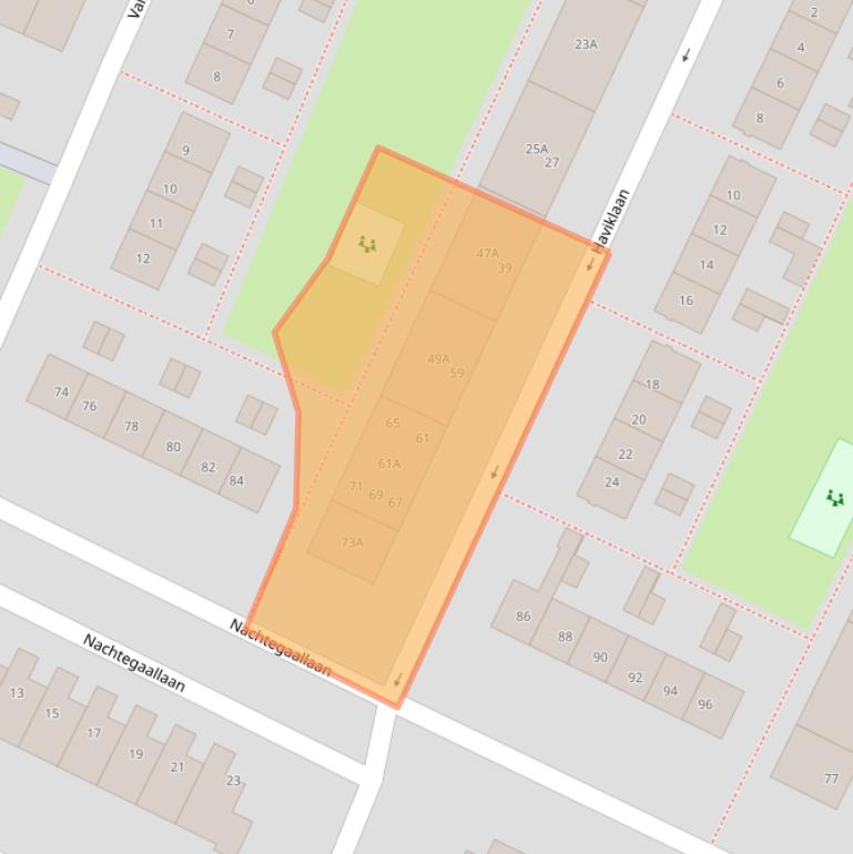 Kaart van postcodegebied 2224HS.