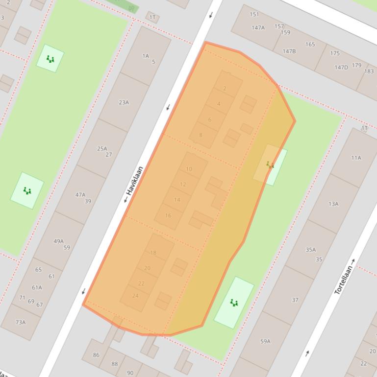 Kaart van postcodegebied 2224HT.