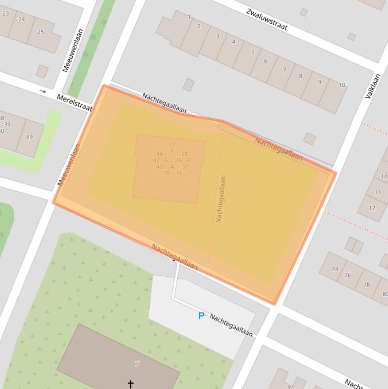 Kaart van postcodegebied 2224JH.