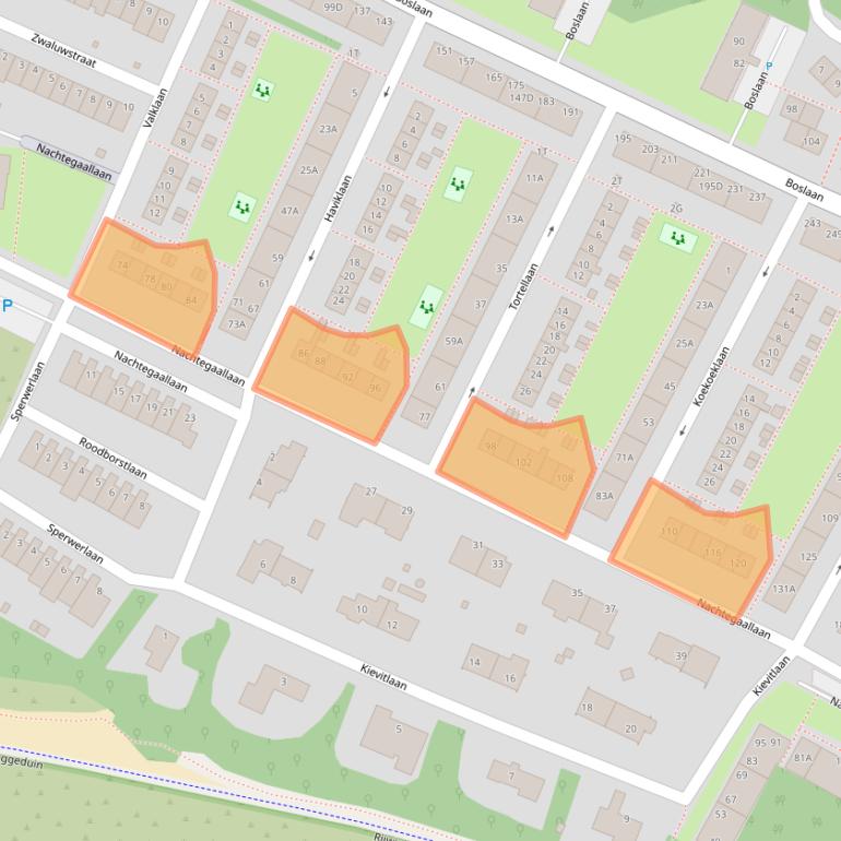 Kaart van postcodegebied 2224JJ.