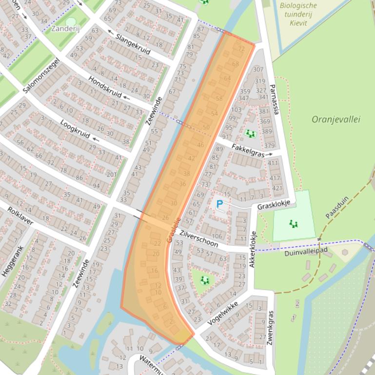 Kaart van postcodegebied 2224JV.