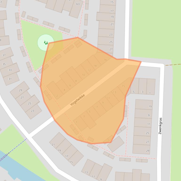 Kaart van postcodegebied 2224KA.