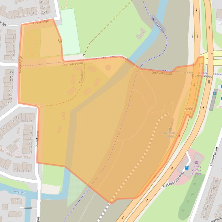 Kaart van postcodegebied 2224KC.