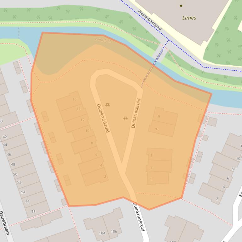 Kaart van postcodegebied 2224LB.