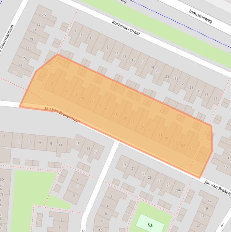 Kaart van postcodegebied 2224RL.