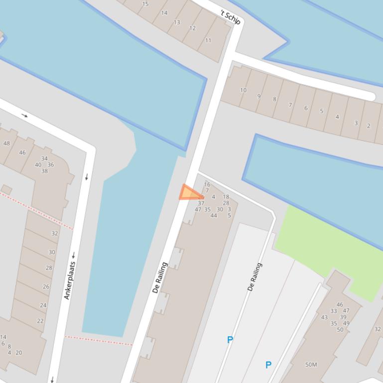 Kaart van postcodegebied 2224RT.