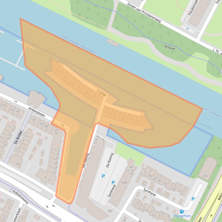 Kaart van postcodegebied 2224RW.