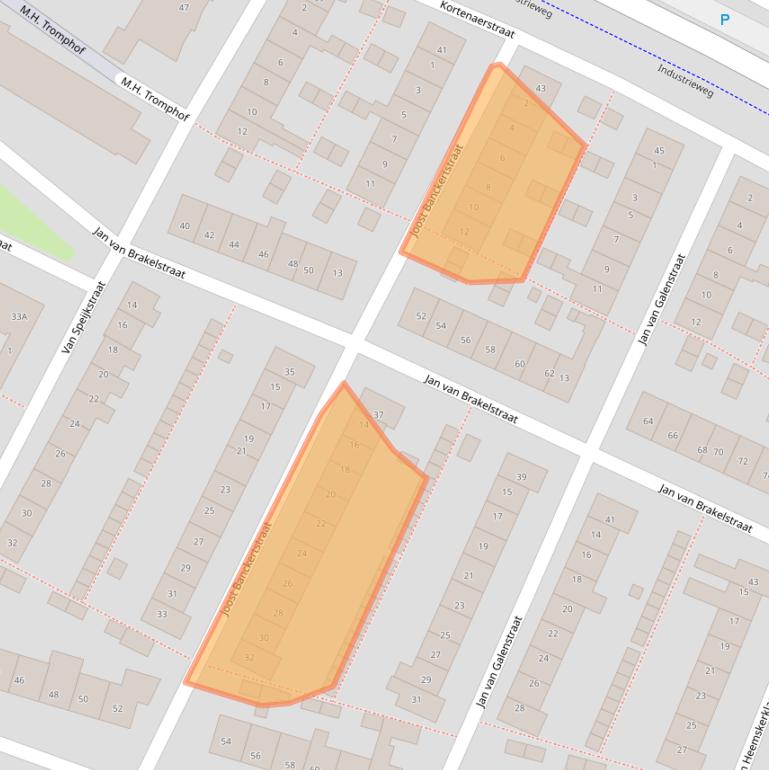 Kaart van postcodegebied 2224SL.