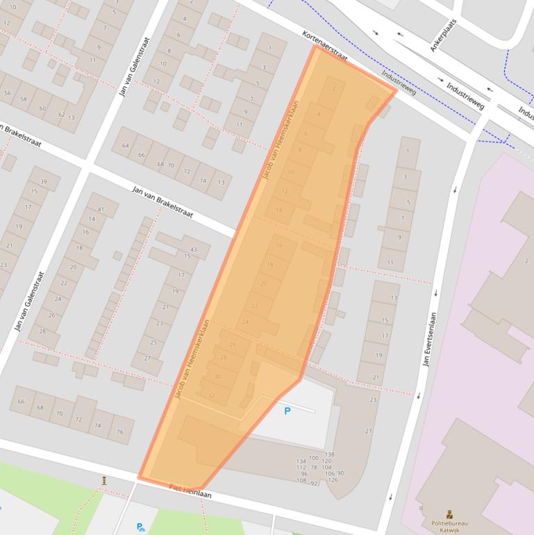 Kaart van postcodegebied 2224SR.