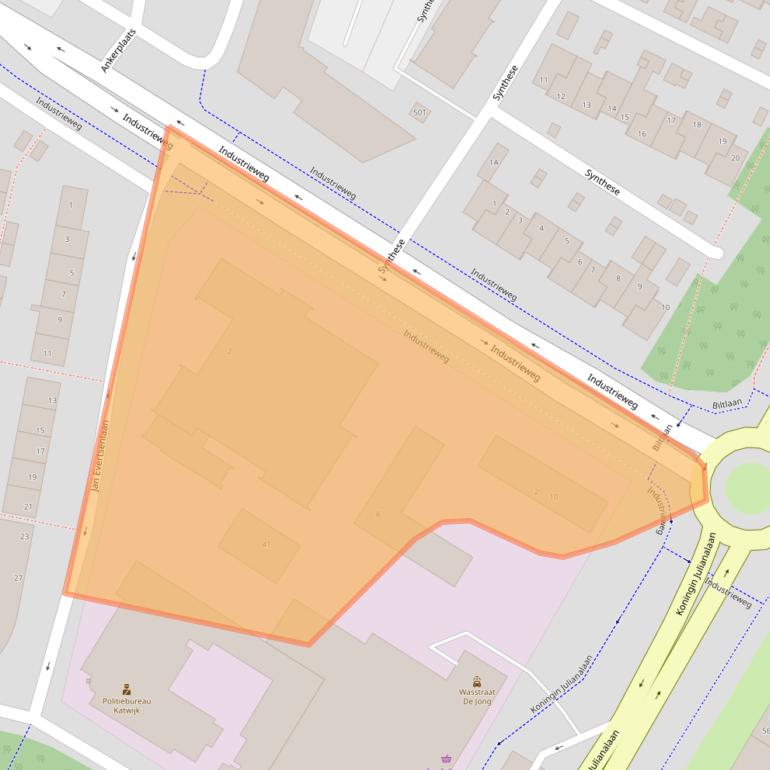 Kaart van postcodegebied 2224SV.