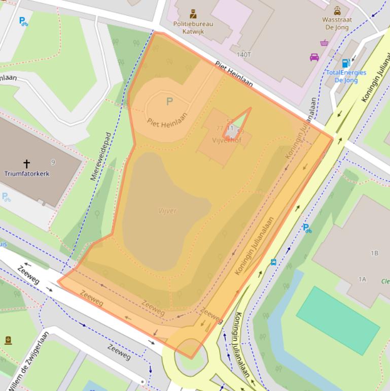 Kaart van postcodegebied 2224TG.