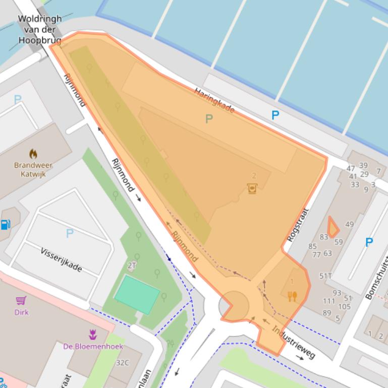 Kaart van postcodegebied 2224TW.