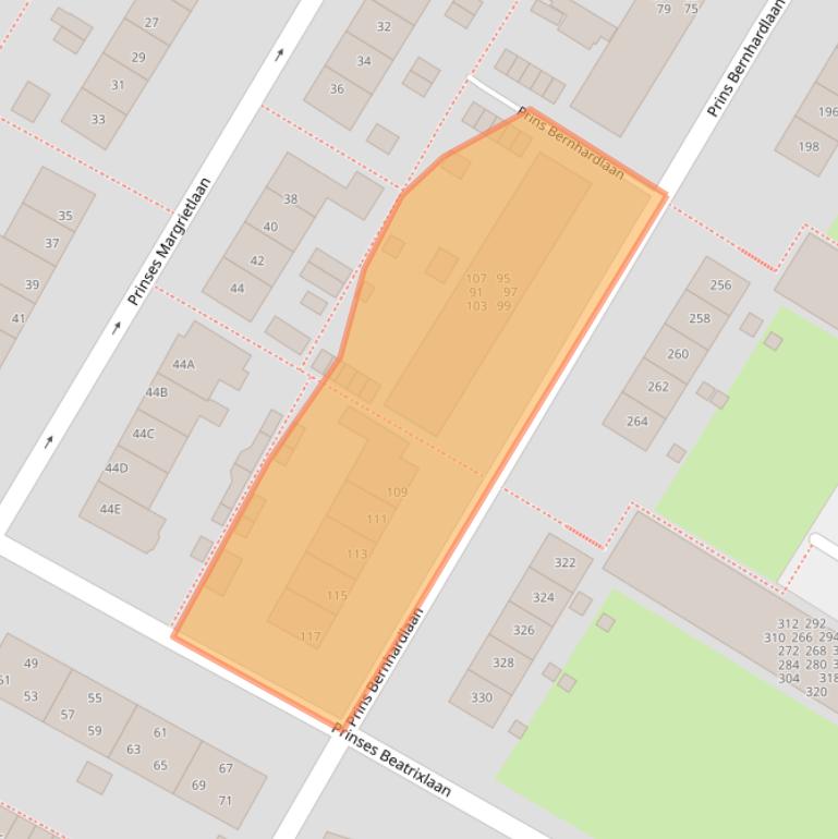 Kaart van postcodegebied 2224VE.