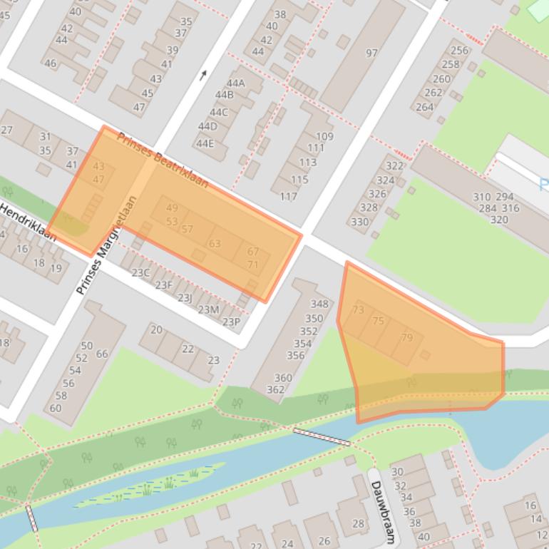 Kaart van postcodegebied 2224XH.