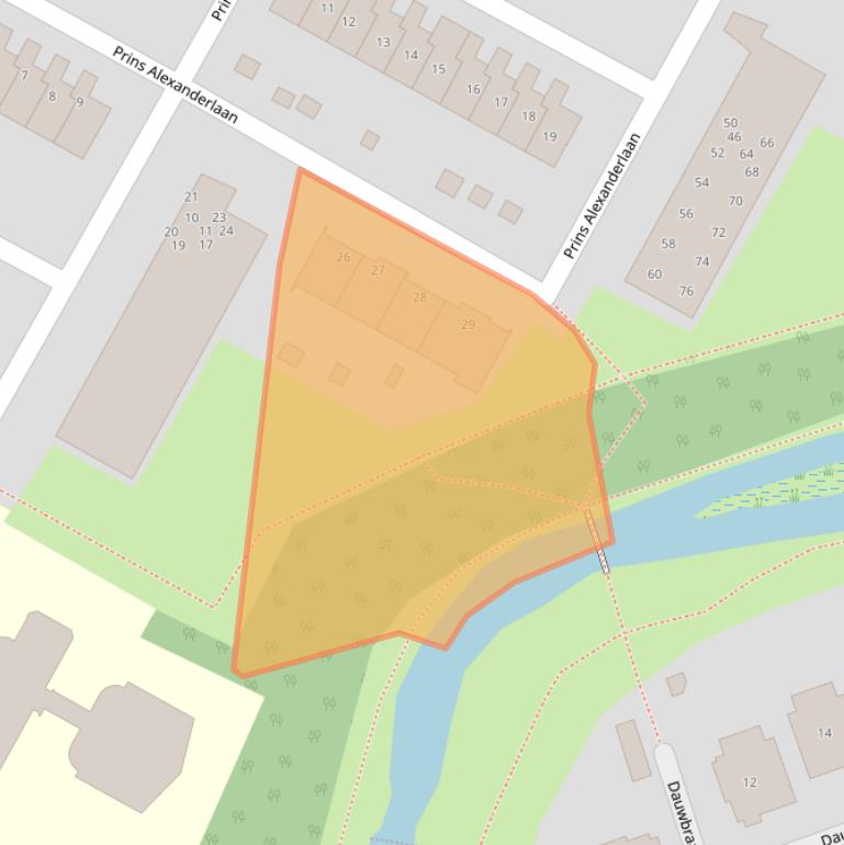 Kaart van postcodegebied 2224XN.
