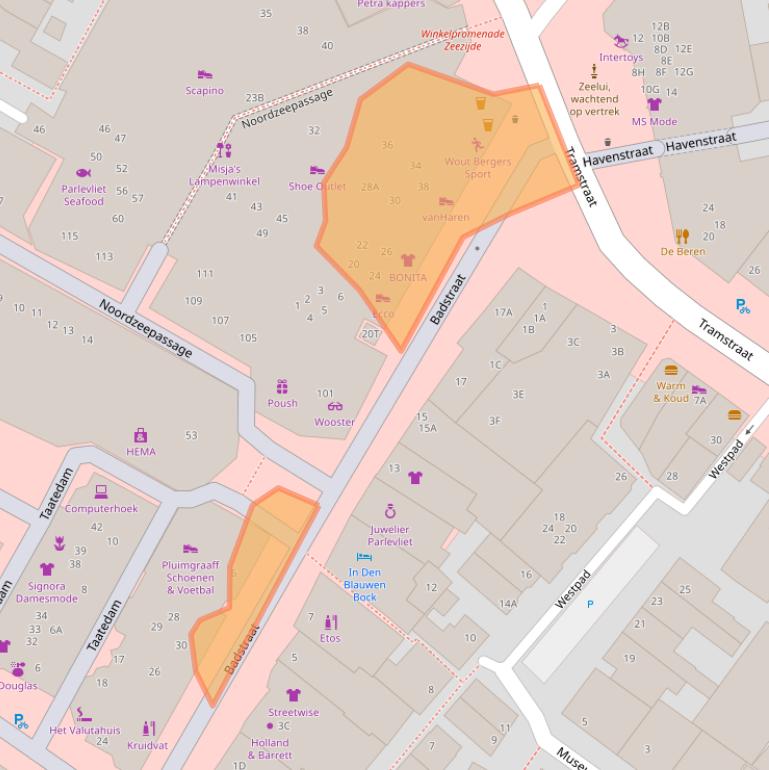 Kaart van postcodegebied 2225BM.