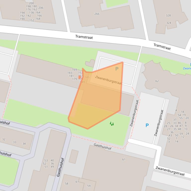 Kaart van postcodegebied 2225CH.