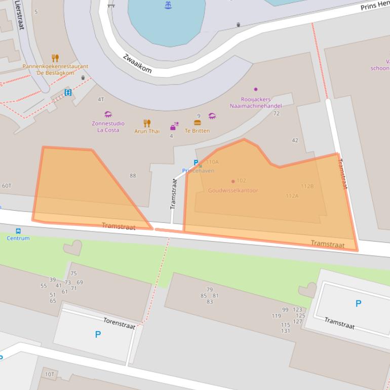 Kaart van postcodegebied 2225CM.