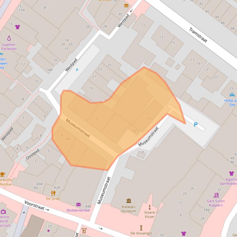 Kaart van postcodegebied 2225CN.