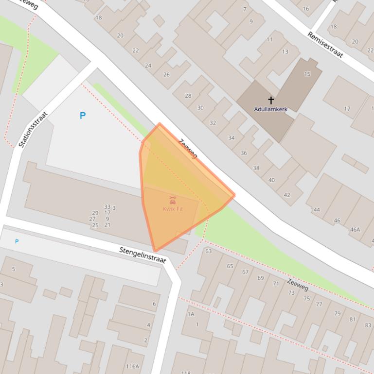 Kaart van postcodegebied 2225DA.