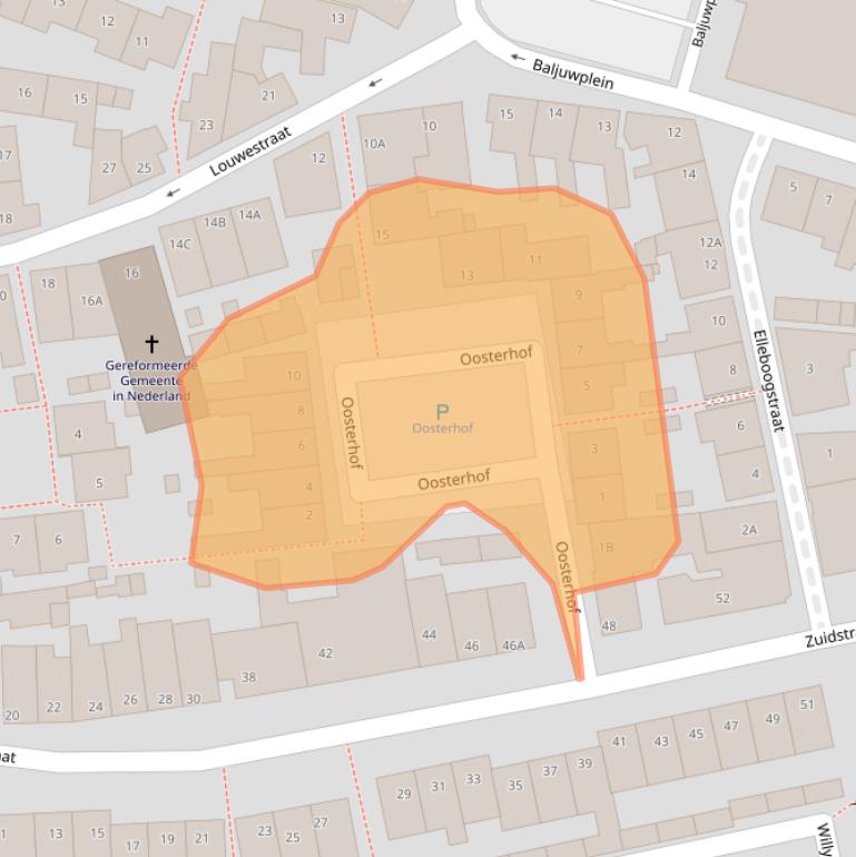 Kaart van postcodegebied 2225DW.
