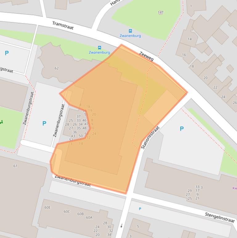 Kaart van postcodegebied 2225EB.