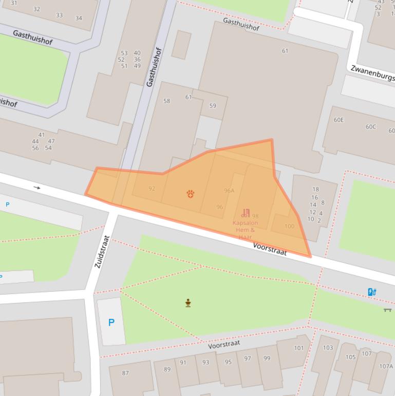 Kaart van postcodegebied 2225ET.