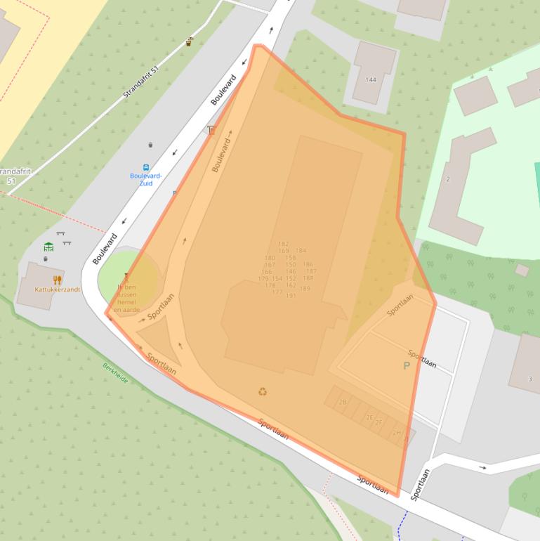 Kaart van postcodegebied 2225HE.