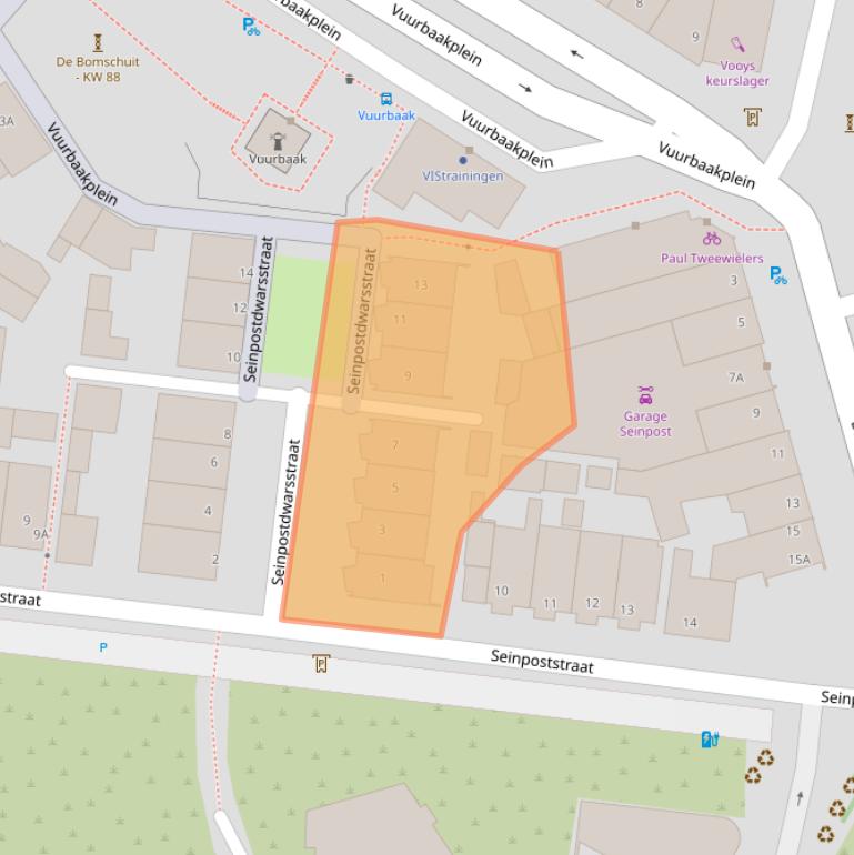Kaart van postcodegebied 2225JC.