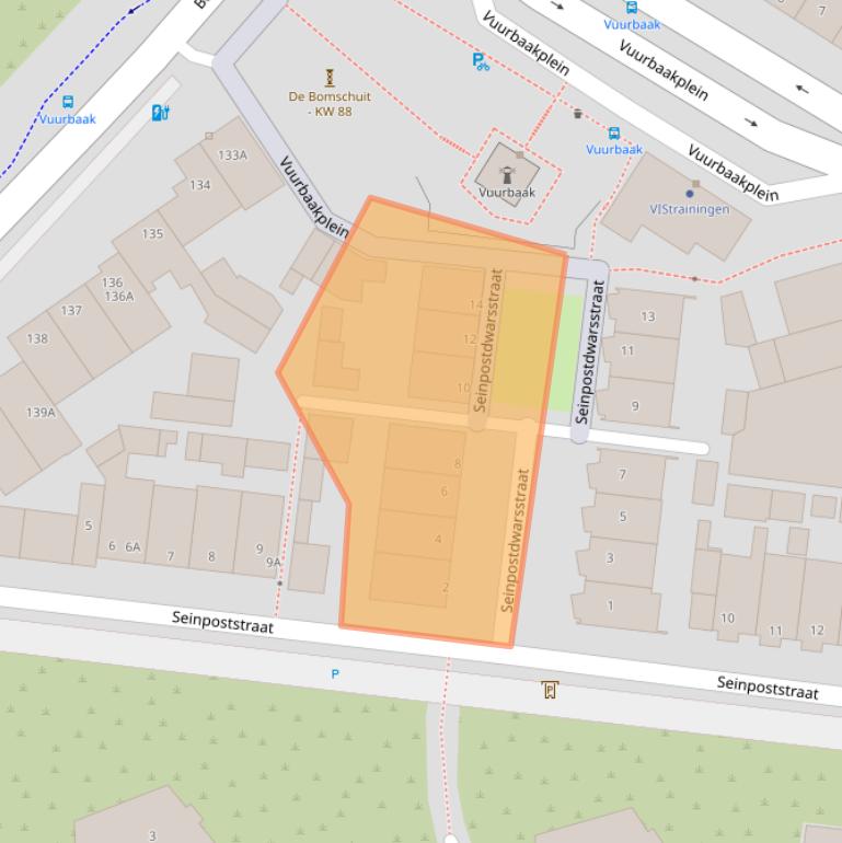 Kaart van postcodegebied 2225JD.