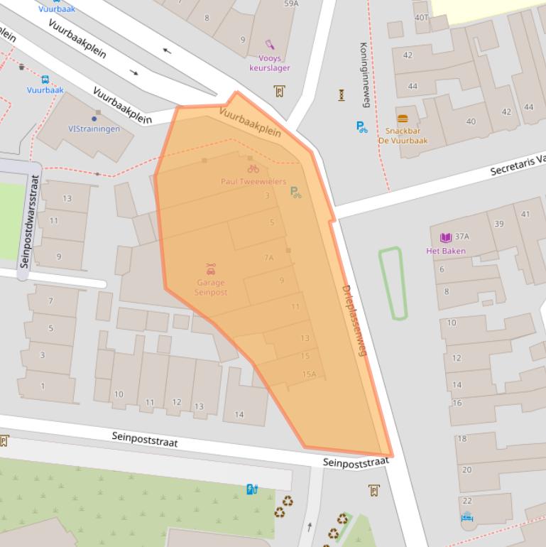 Kaart van postcodegebied 2225JH.