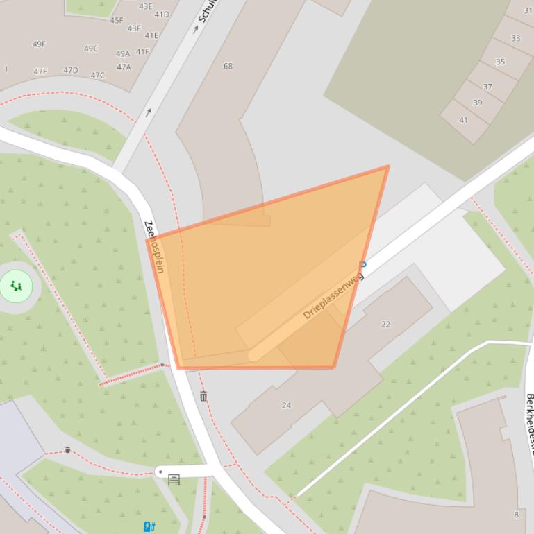 Kaart van postcodegebied 2225JJ.