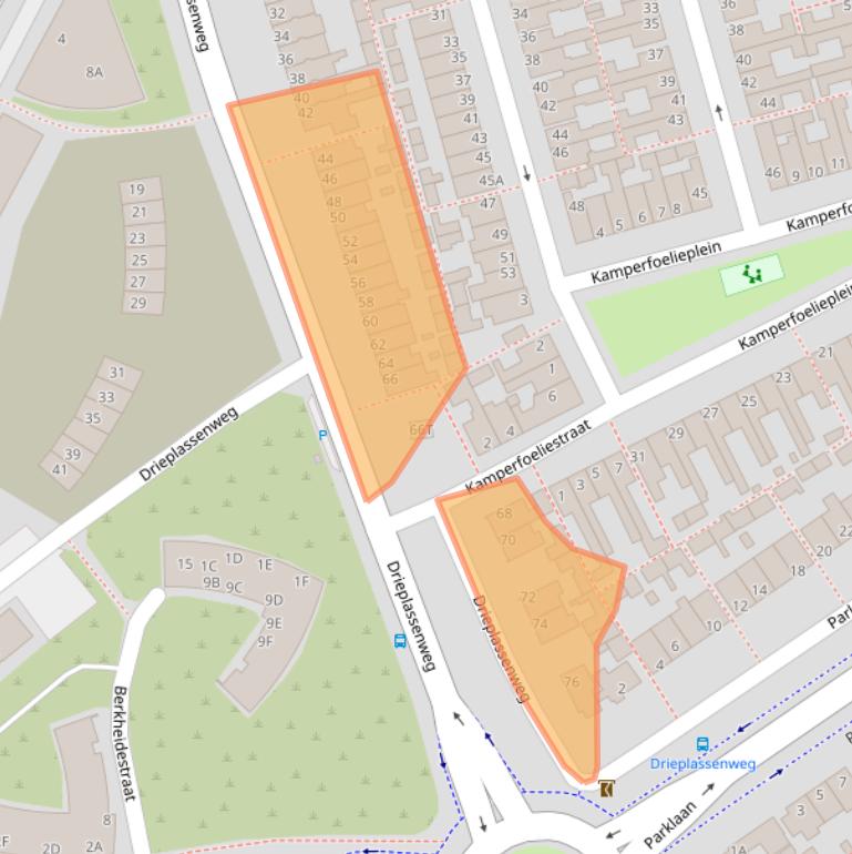 Kaart van postcodegebied 2225JL.